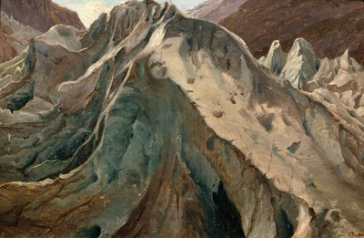Studie van Grindewald gletsjer door Thomas Fearnley