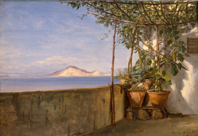 Terras in Procida door Thomas Fearnley