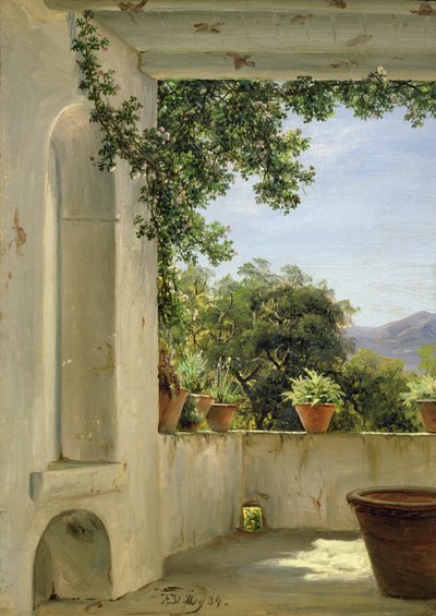 Terras in Sorrento door Thomas Fearnley