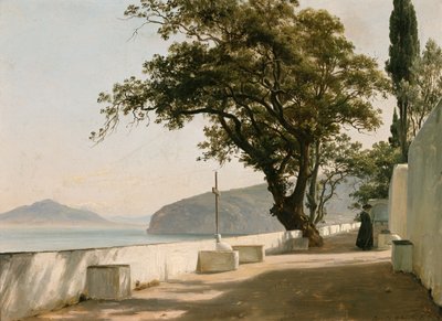 Terras met steeneik, Sorrento door Thomas Fearnley