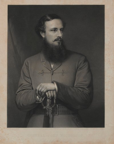 Generaal John Nicholson, gegraveerd door A.N. Saunders, uitgegeven door Henry Graves en Co., Londen, 1 juni 1867 door Thomas Francis Dicksee