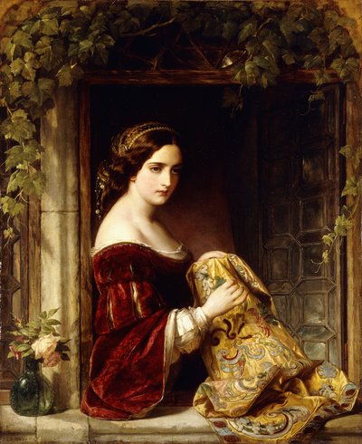 Wachten, 1860 door Thomas Francis Dicksee