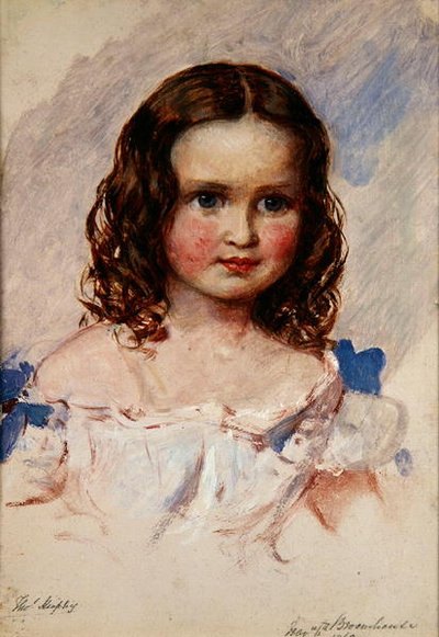 Portret van een jong meisje door Thomas Frank Heaphy