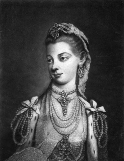 Charlotte, Koningin-gemalin van Koning George III van Groot-Brittannië door Thomas Frye