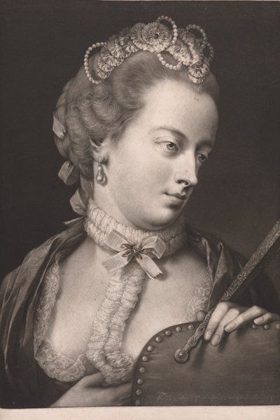 Elegant geklede dame door Thomas Frye