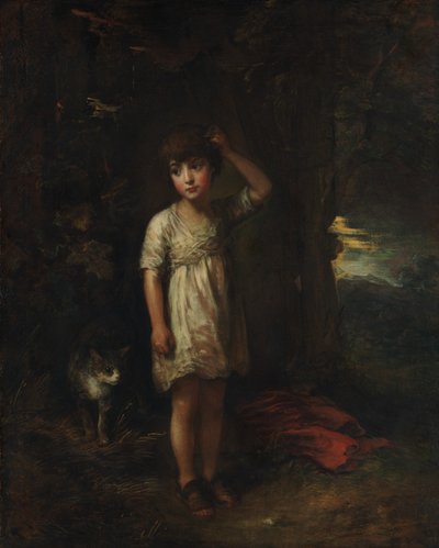 Een jongen met een kat - ochtend door Thomas Gainsborough