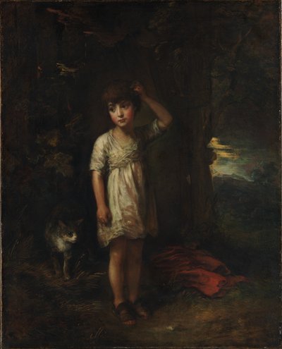 Een jongen met een kat — Ochtend door Thomas Gainsborough