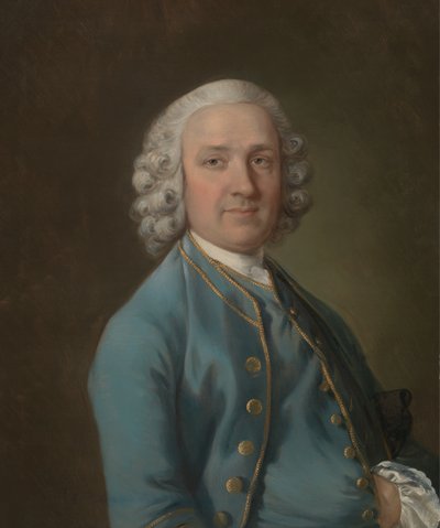 Een man genaamd Mr. Wood, de dansmeester, ca. 1757 door Thomas Gainsborough