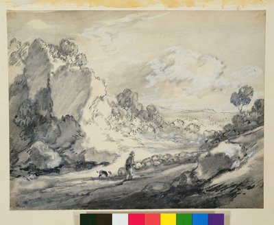 Een Herder en zijn Kudde door Thomas Gainsborough