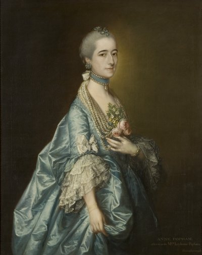 Ann Leyborne Leyborne, ca.1763 door Thomas Gainsborough