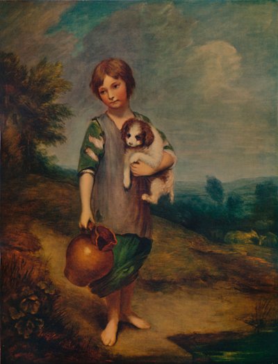 Cottage Meisje met Hond en Kruik, 1785, 1935 door Thomas Gainsborough