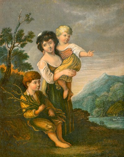 Kinderen in een huisje door Thomas Gainsborough