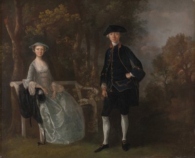 Lady Lloyd en haar zoon, Richard Savage Lloyd, van Hintlesham Hall, Suffolk door Thomas Gainsborough