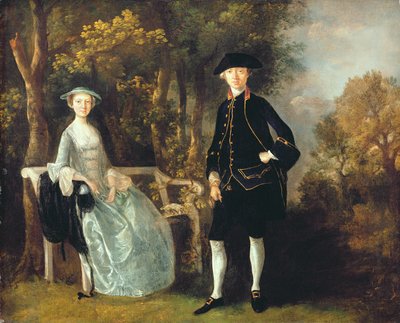 Lady Lloyd en haar zoon, Richard Savage Lloyd, van Hintlesham Hall, Suffolk door Thomas Gainsborough