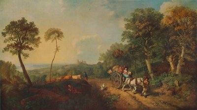 Landschap met marktwagen, 18e eeuw, 1935 door Thomas Gainsborough