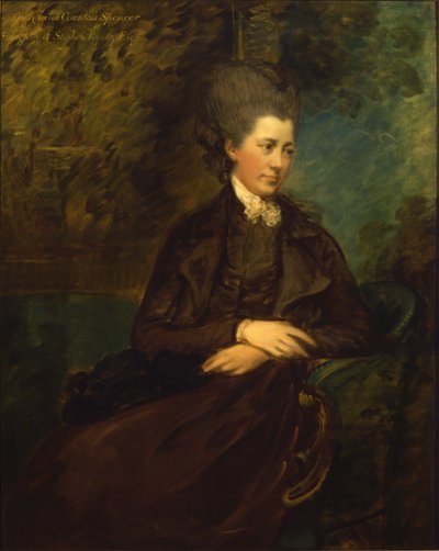 Portret van Georgiana Poyntz, Gravin Spencer, c.1780-81 door Thomas Gainsborough