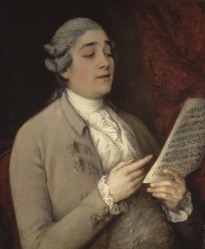 Portret van Giusto Ferdinando Tenducci 1736-1790, bekend als il Senesino, ca 1770 door Thomas Gainsborough