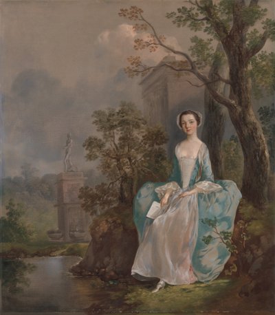 Portret van een Vrouw, ca. 1750 door Thomas Gainsborough