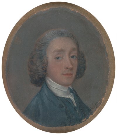 Portret van een jonge man met gepoederd haar door Thomas Gainsborough