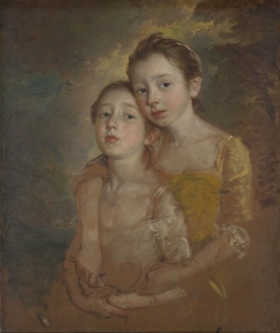De dochters van de schilder met een kat door Thomas Gainsborough