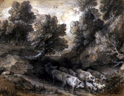 Boslandschap met vee en geiten, c.1768-72 door Thomas Gainsborough
