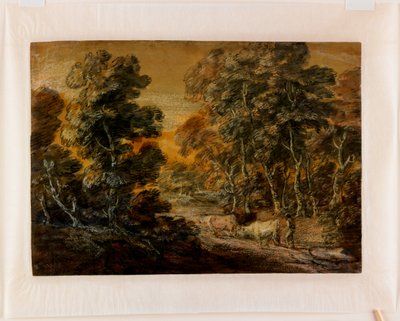 Boslandschap met Herder en Vee, ca. 1770 door Thomas Gainsborough