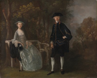 Lady Lloyd en haar zoon, Richard Savage Lloyd, van Hintlesham Hall, Suffolk door Thomas Gainsborough RA