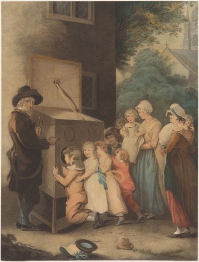 Kinderen rond een kijkkast door Thomas Gaugain