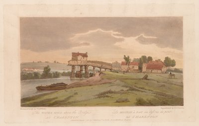 Een Selectie van Twintig van de Meest Schilderachtige Uitzichten in Parijs: De Watermolen boven de Brug bij Charenton door Thomas Girtin