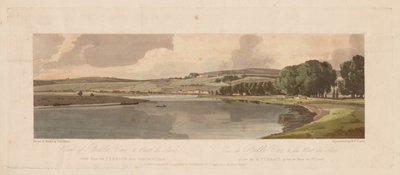 Een Selectie van Twintig van de Meest Schilderachtige Uitzichten in Parijs: Uitzicht op Belle Vue & Pont de Sève genomen vanaf het Terras nabij Pont de St. Cloud door Thomas Girtin