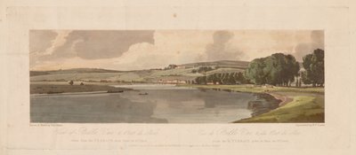 Een selectie van twintig van de meest pittoreske uitzichten in Parijs: Uitzicht op Belle Vue & Pont de Sèvres door Thomas Girtin