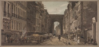 Een Selectie van Twintig van de Meest Schilderachtige Uitzichten in Parijs: Uitzicht op de Poort van St. Denis genomen vanaf de Voorsteden door Thomas Girtin