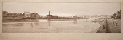 Een Selectie van Twintig van de Meest Schilderachtige Uitzichten in Parijs: Uitzicht op het Dorp Chaillot, enz. genomen vanaf Pont de la Concorde door Thomas Girtin