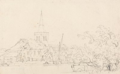 Kerk van Great Marlow, Buckinghamshire door Thomas Girtin