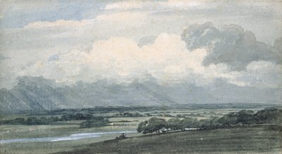 Landschap met stormachtige lucht, c.1800 door Thomas Girtin