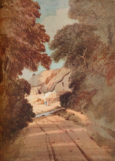 Pad en Huisjes, c1800 door Thomas Girtin