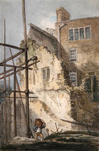 Delen van de Overblijfselen van de Oude Drury Lane door Thomas Girtin