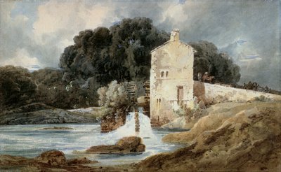 De Abdijmolen, Knaresborough, c.1801 door Thomas Girtin