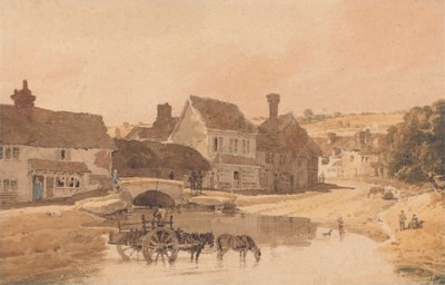 Het dorp Kirkstall, Yorkshire door Thomas Girtin