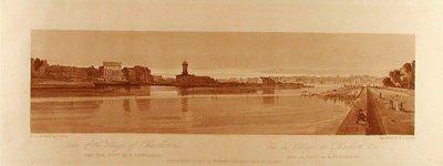 Ansicht des Dorfes Chaillot &c vom Pont de la Concorde aus gesehen door Thomas Girtin