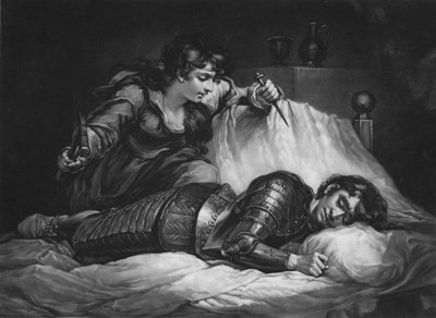 Jael en Sisera - Rechters hoofdstuk 4, 1825 door Thomas Goff Lupton