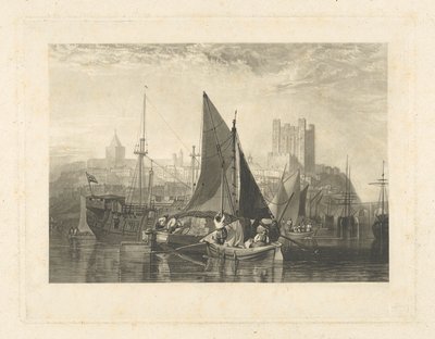 Rochester, aan de Rivier Medway door Thomas Goff Lupton
