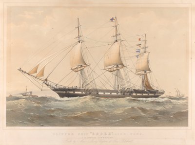 Clipper schip Essex 1100 ton door Thomas Goldsworth Dutton