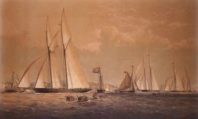 De Cambria wint de Anglo-Amerikaanse jachtrace, 1868 door Thomas Goldsworth Dutton