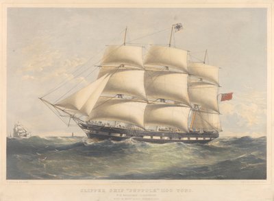 Het klipperschip Suffolk 1100 ton, c.1857-60 door Thomas Goldsworth Dutton