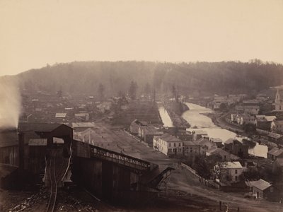 Archbald, Del.  Hudson Canal Co, ca. 1863-1865 (foto) door Thomas H. Johnson