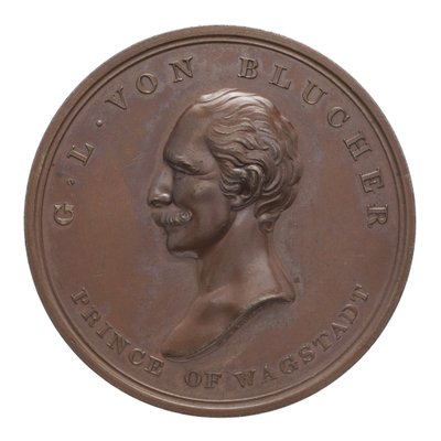Medaille ter herdenking van Wellington en Blücher bij Waterloo door Thomas Halliday