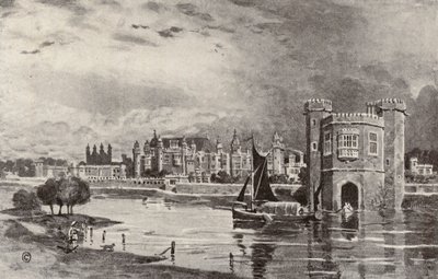 Hampton Court in de dagen van Karel I door Thomas Hamilton Crawford