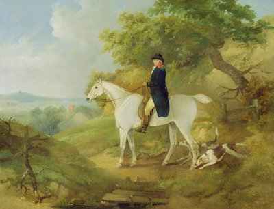George Morland op zijn Jager, 1794 door Thomas Hand