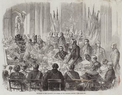 Banket voor de Ministers van Hare Majesteit in het Mansion House door Thomas Harrington Wilson